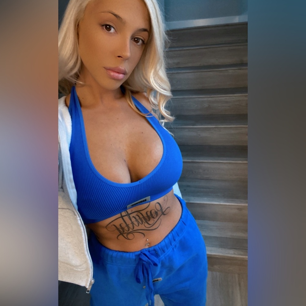 Royal Blue Sweat Set Two Piece Babyboo Fashion